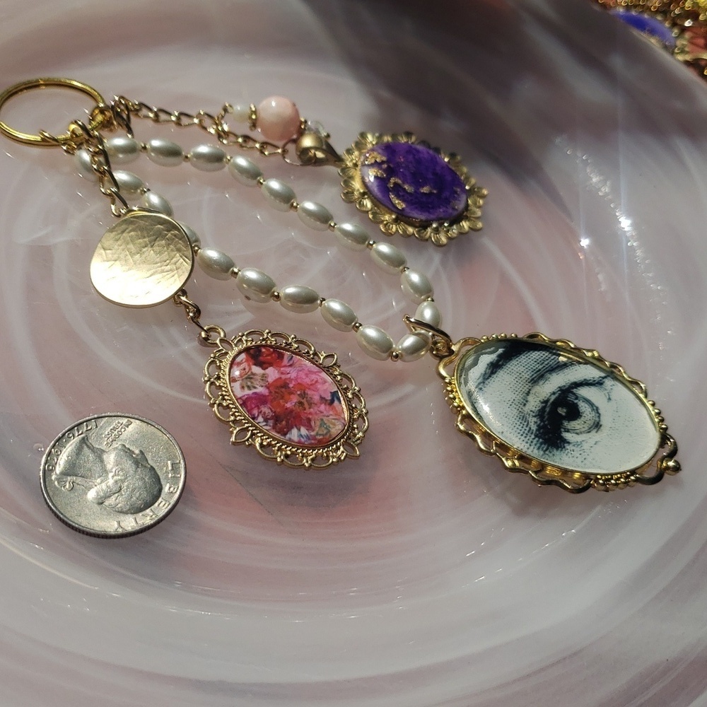 BAG PURSE CHARM KEYCHAIN FORNASETTI COACH BIRKIN ACCESSORY FREE PEOPLE - Picture 6 of 7